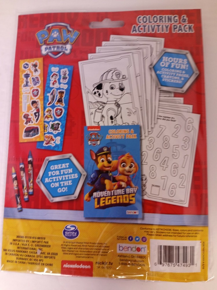 Nickelodeon's Paw Patrol Coloring & Activity Pack