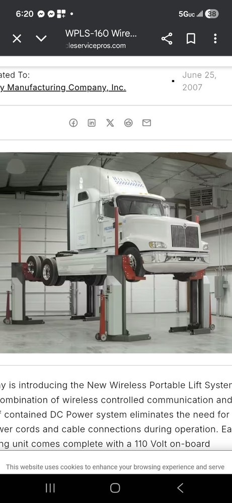 Gray wireless Portable lift system WPLS-160