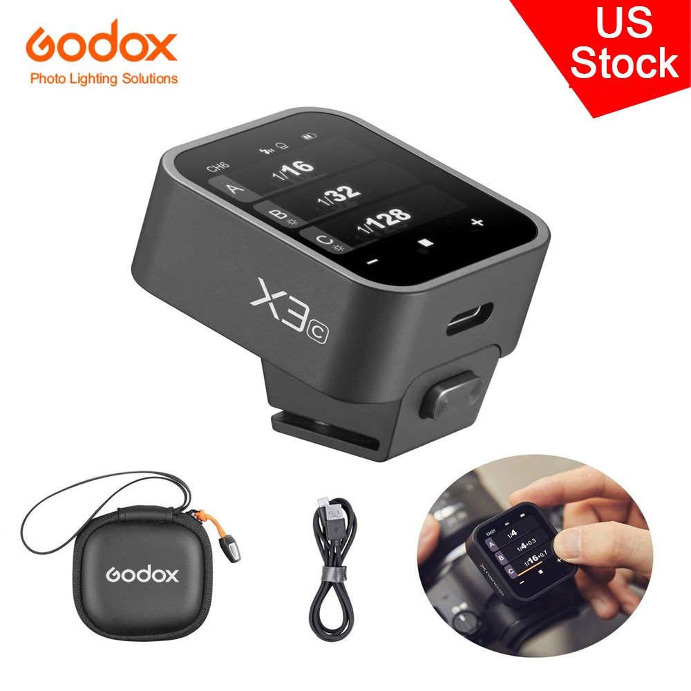 Godox X3-C 2.4G TTL HSS OLED Screen Flash Trigger Transmitter for Canon Camera