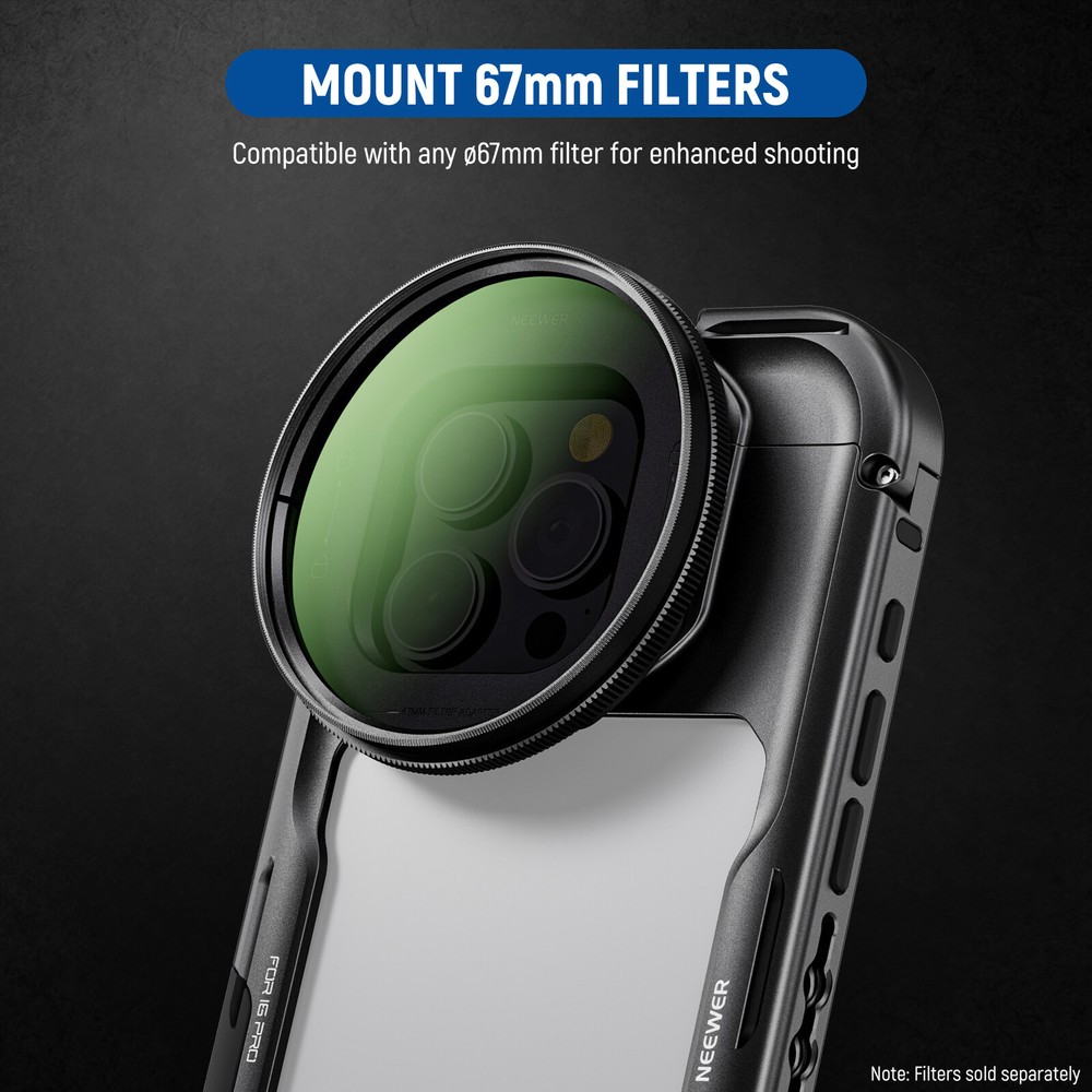 NEEWER Cage Quick Release Video Rig Phone Stabilizer for iPhone 16 Pro