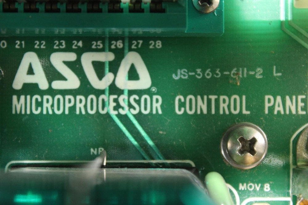 ASCO AUTOMATIC TRANSFER SWITCH CONTROL PANEL JS363-620-2F 208/120V 60 HZ
