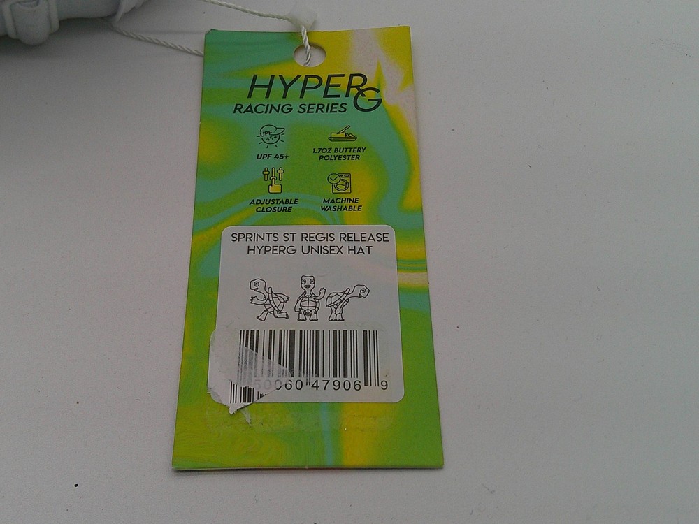 Sprints Hat Cap Strap Back One Size Mens White Hyper G 5 Panel Running Sport