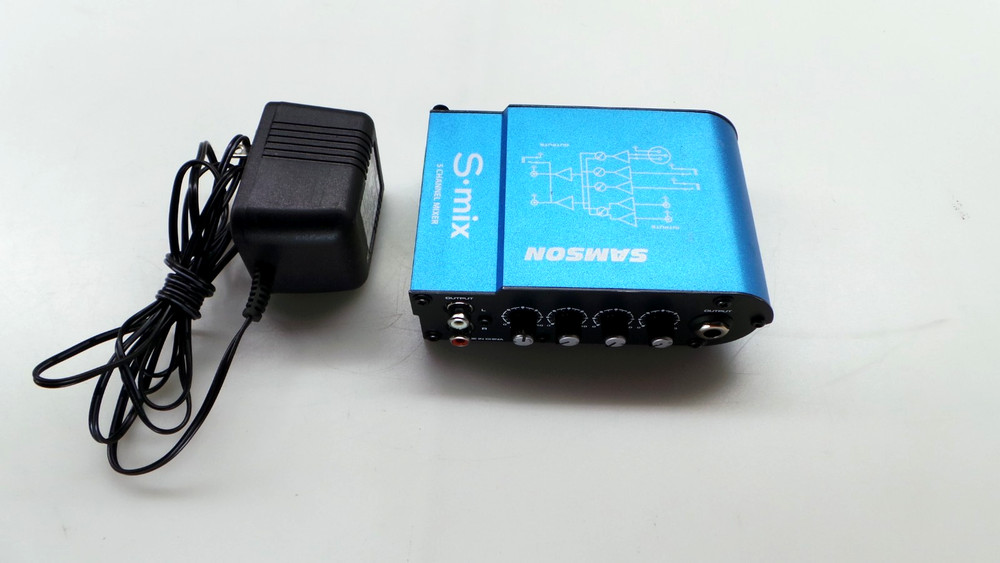 Samson S-Mix Mini 5-Channel Mixer with Power Adapter - Tested