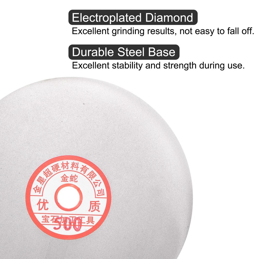 Diamond Sanding Grinding Disc 6" Grit 500 5/8" Arbor Hole Flat Lap Wheel Disk