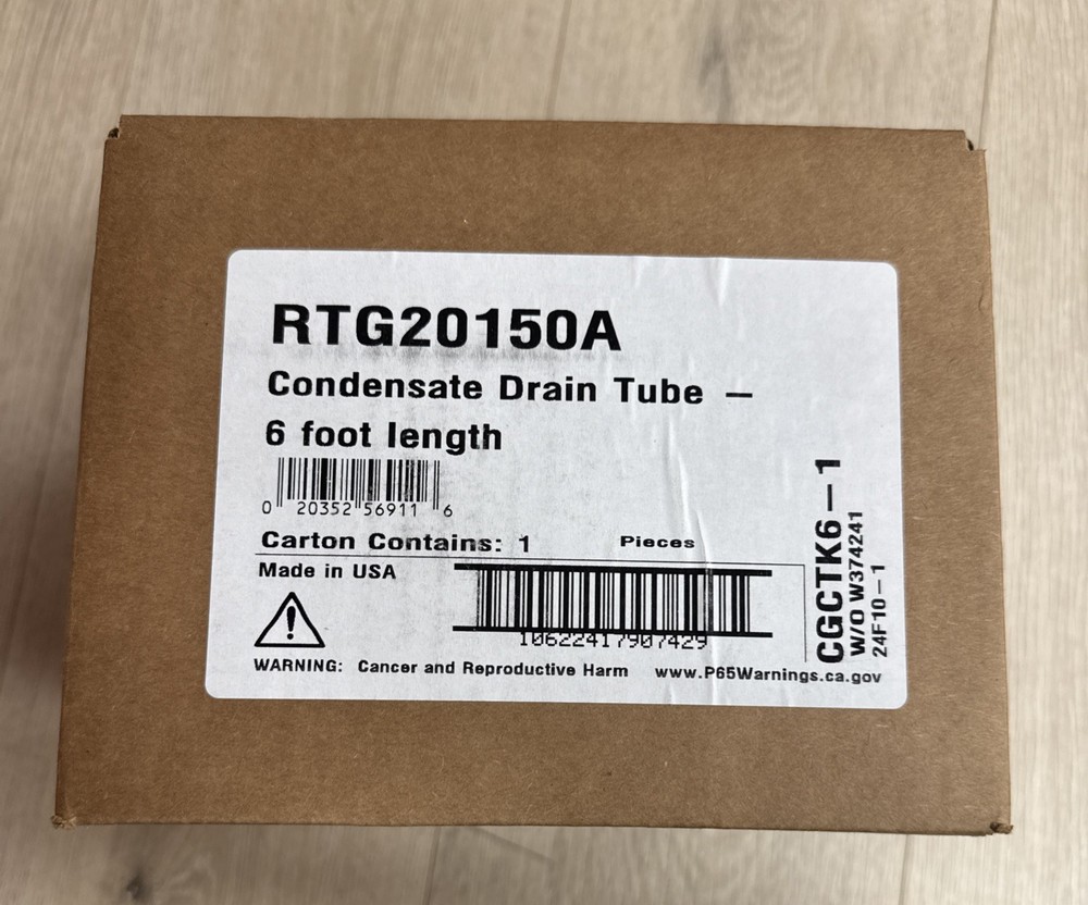 Rheem - RTG20150A - 6' Condensate Drain Tube Kit - NIB