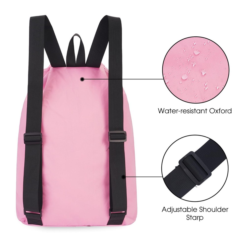 Swim Bag Mesh Drawstring Backpack Beach Backpack for Swimming, Gym, and Worko...