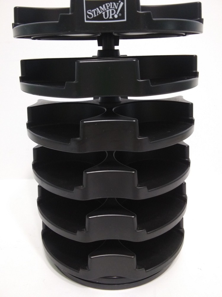 BLACK Stampin Up STACK & STORE Embellishment Carousel Caddy Storage