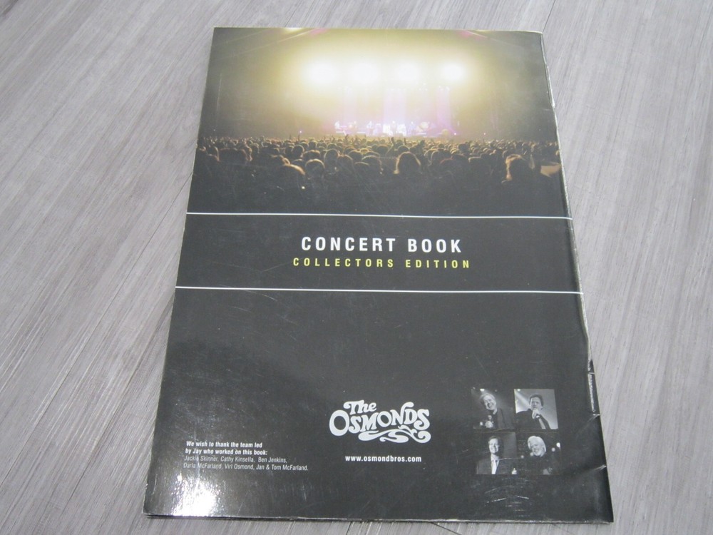 Concert programme ,The Osmond's ,2006