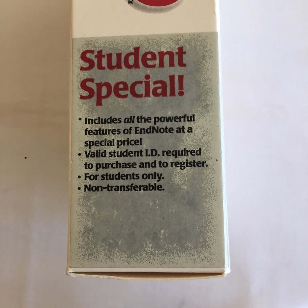 EndNote Student Special MacIntosh 3.1.2 3rd Ed. 1999 ISI ResearchSoft Complete