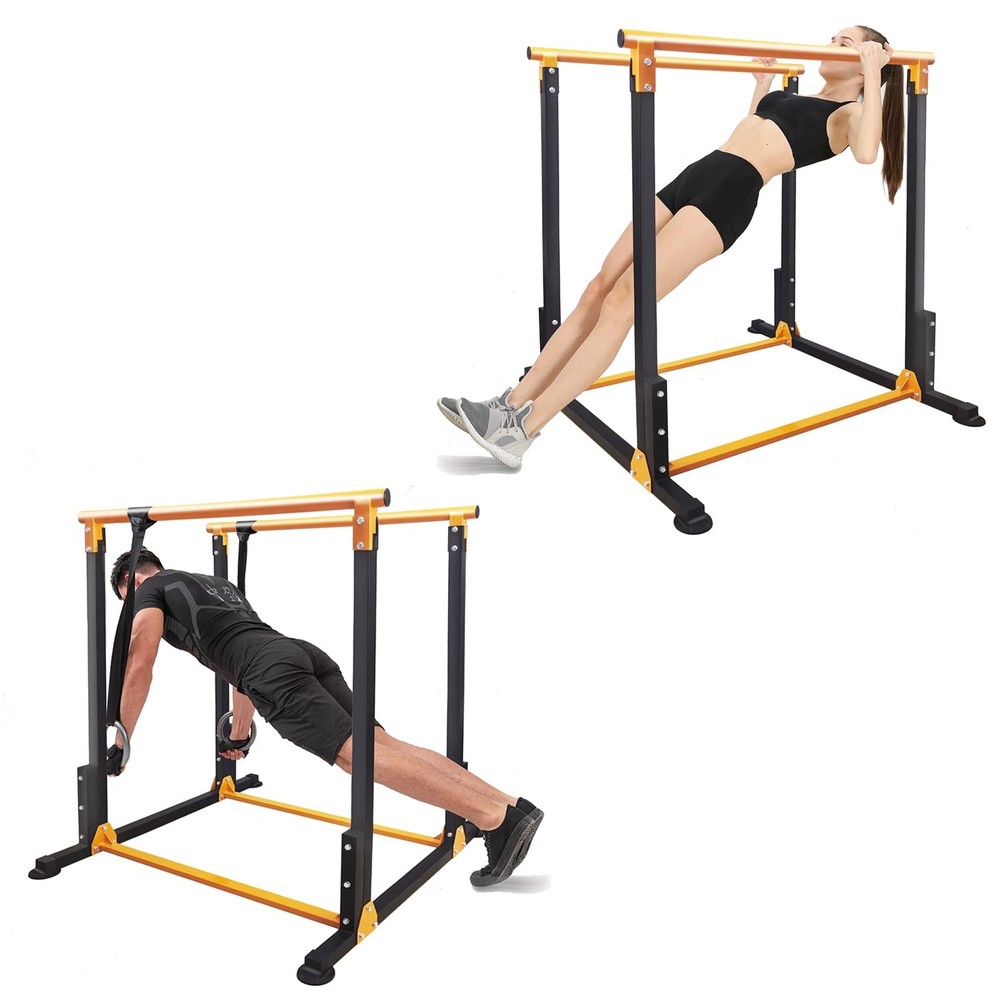 Multi-Function Dip Stands Home Gym Parallel Bars Workout Dip Station Strength...