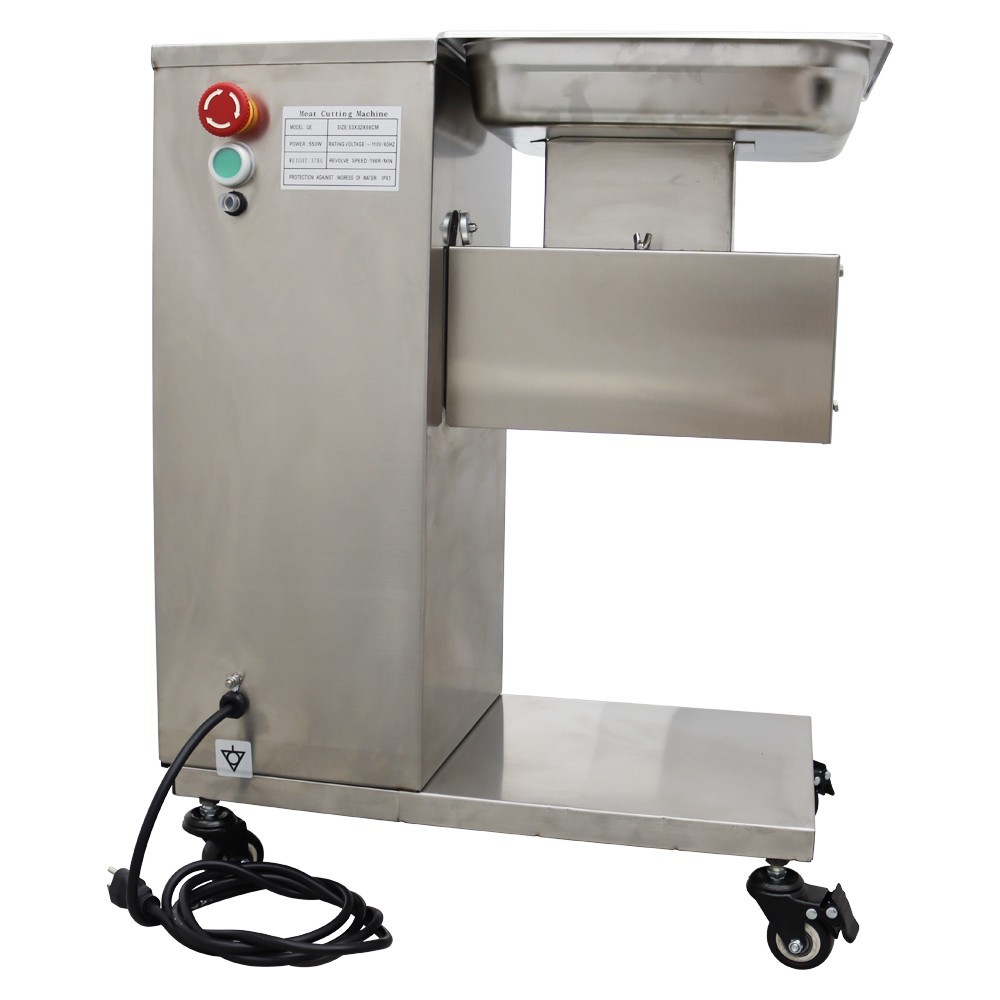 Open box! QE 15mm Commercial Meat Slicer Meat Cutting Processing Machine 110V