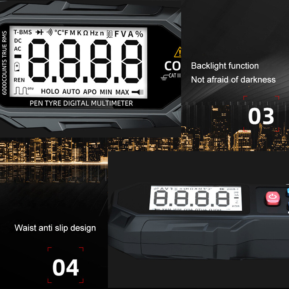 Digital Multimeter Voltmeter Smart SMD Tester AC DC Ammeter Diode Tester Meter