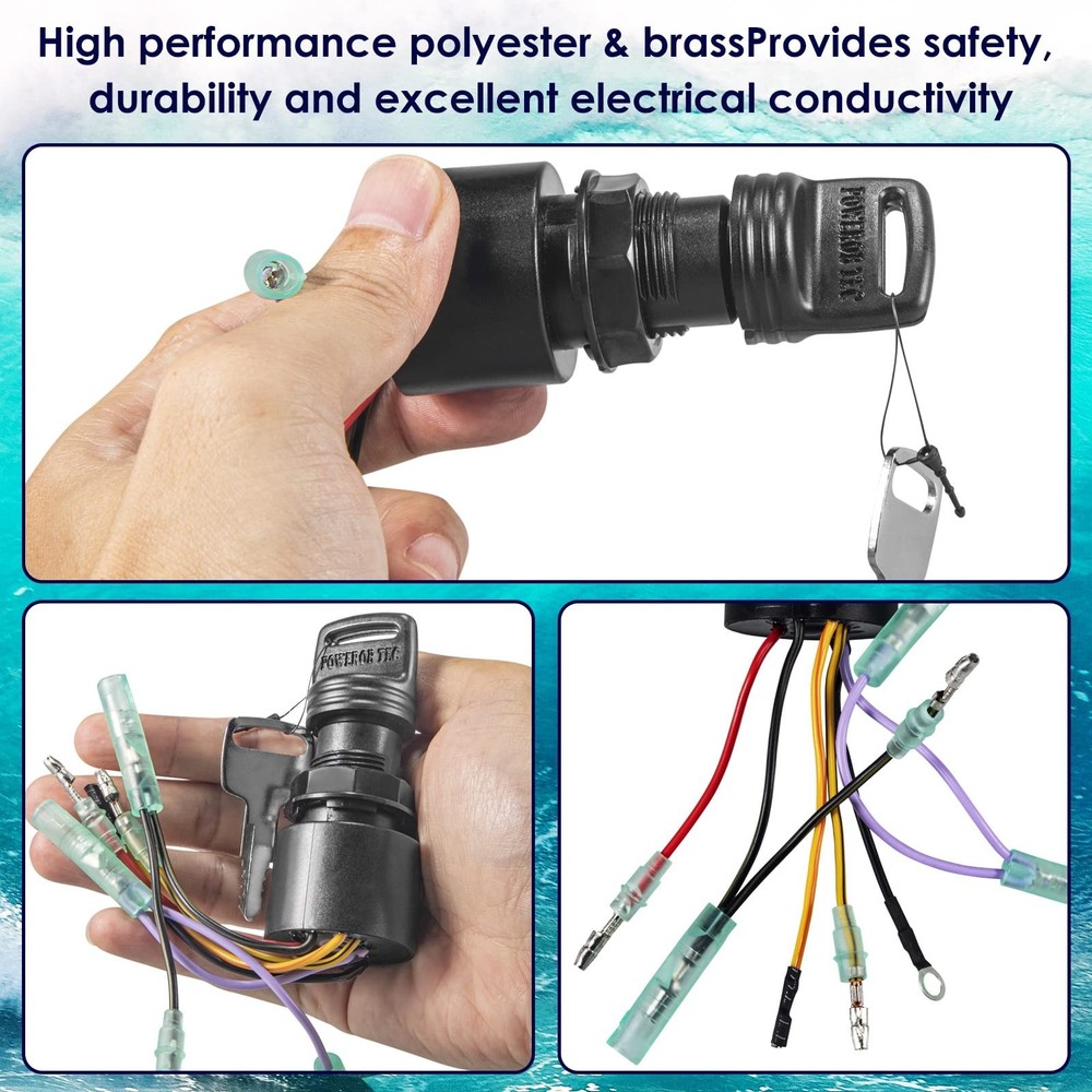 Boat Ignition Switch with Key Replacement for Mercury, Boat Engine Ignition S...