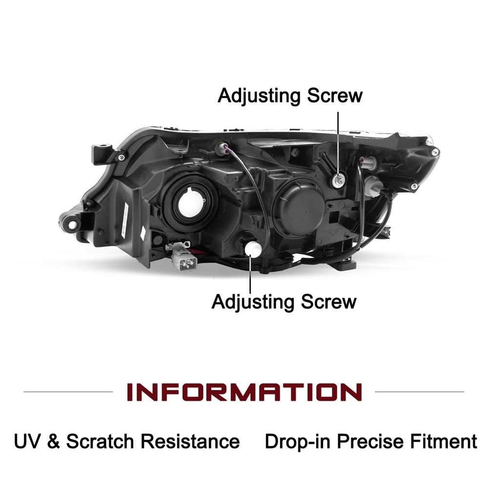Forester 2009-2013 Halogen Headlight Assembly Right Side Chrome Housing