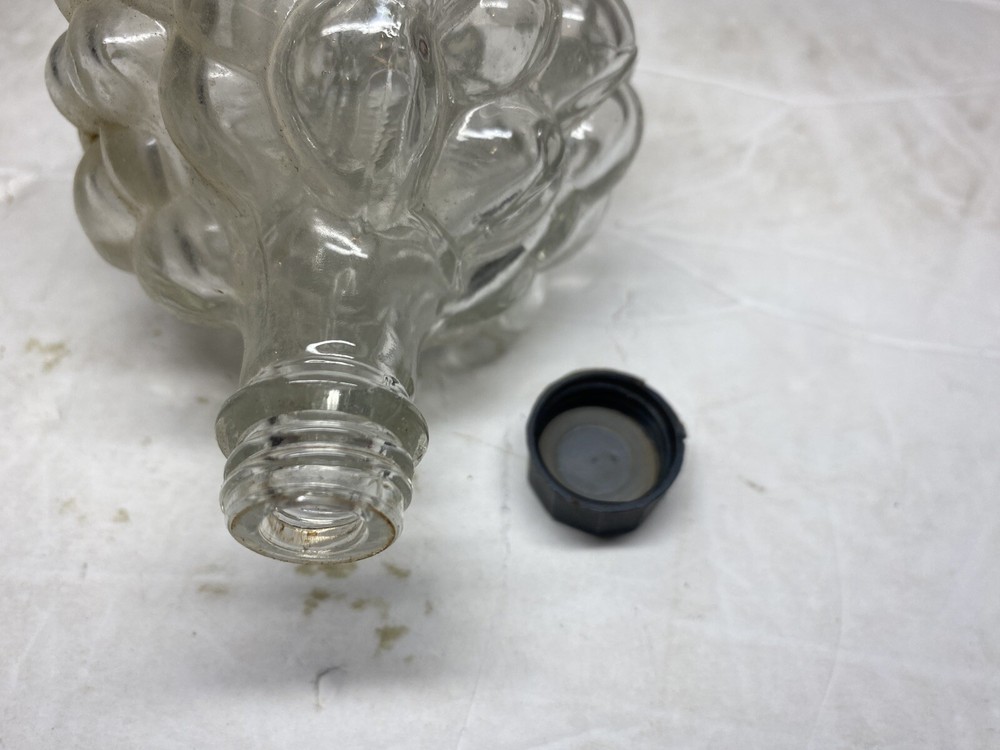 Grape Cluster Shaped Clear Bottle 10 sided cap Excellent condition 8 oz