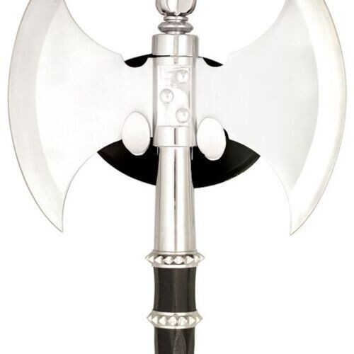 21" Double Blade Medieval Fantasy Fighting Axe with Plaque