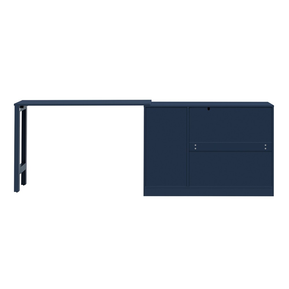89.7'' Multifunctional Wooden Sideboard (Extendable Table, 2 Doors+3 Drawers)