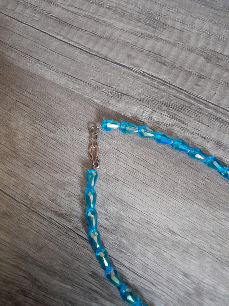 Acrylic Beads And Dye Shell Necklace Unmarked