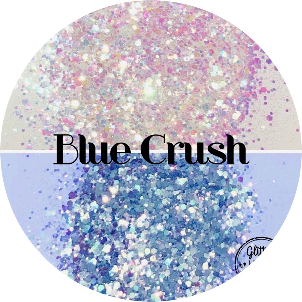 Premium Polyester Glitter - White to Blue Chunky - UV Sunlight Color Changing