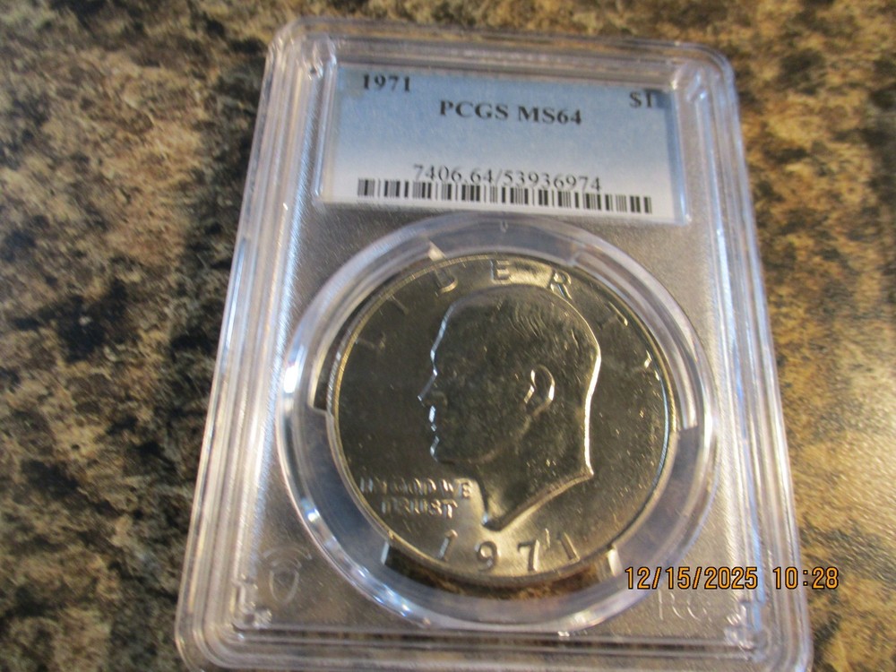 1971 EISENHOWER PCGS MS 64     6974
