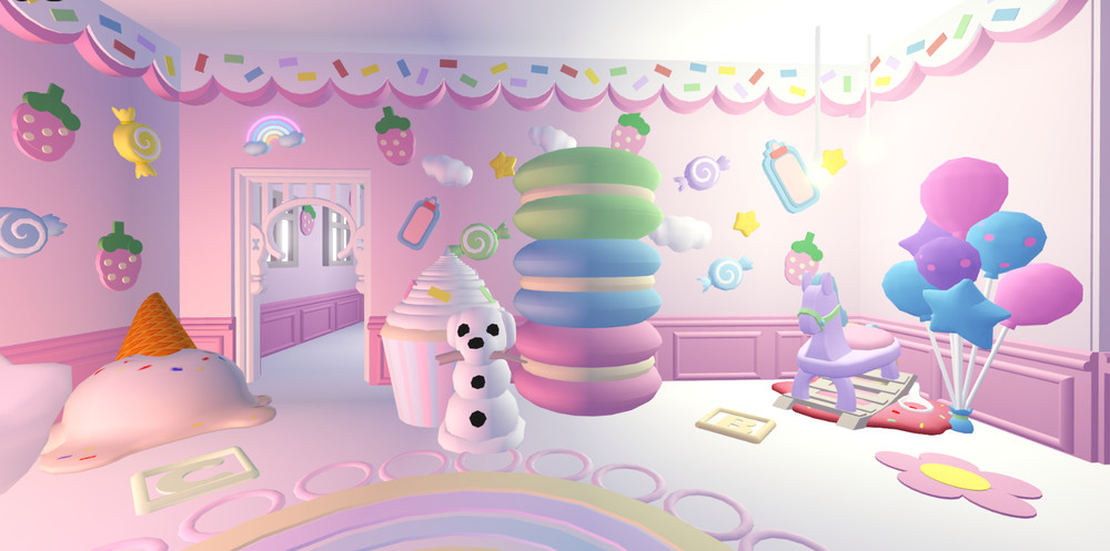 ⭐Tiny Preppy Pastel Kitty Bunny🏠House Home adopt from me