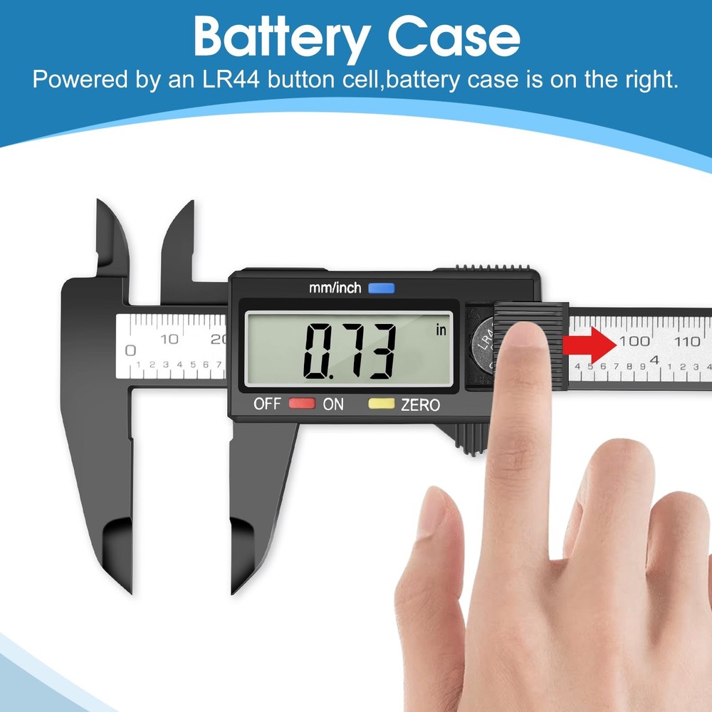 Digital Caliper Calipers Measuring Tool, 0-6inches Electronic with...