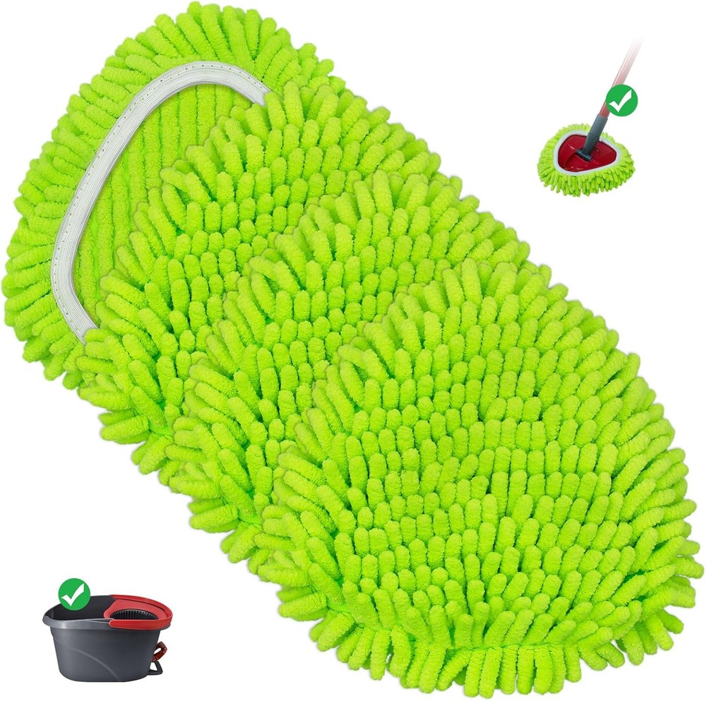 Microfiber Mop Head Replacement for Easy Wring 1-Tank System, Compatible Pads