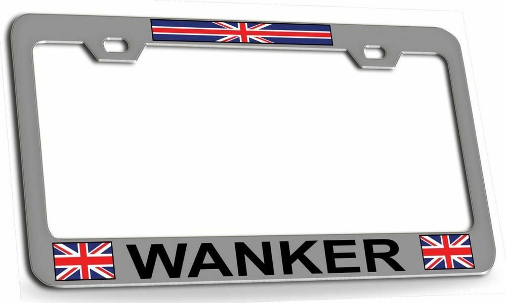 WANKER Biritish License Plate Frame-CAN PERSONALIZE