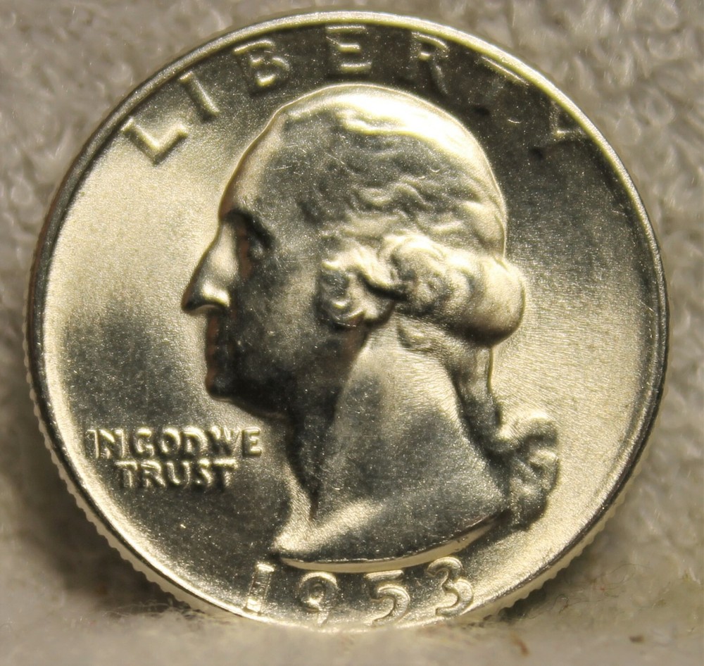 1953S uncirculated washington quarter