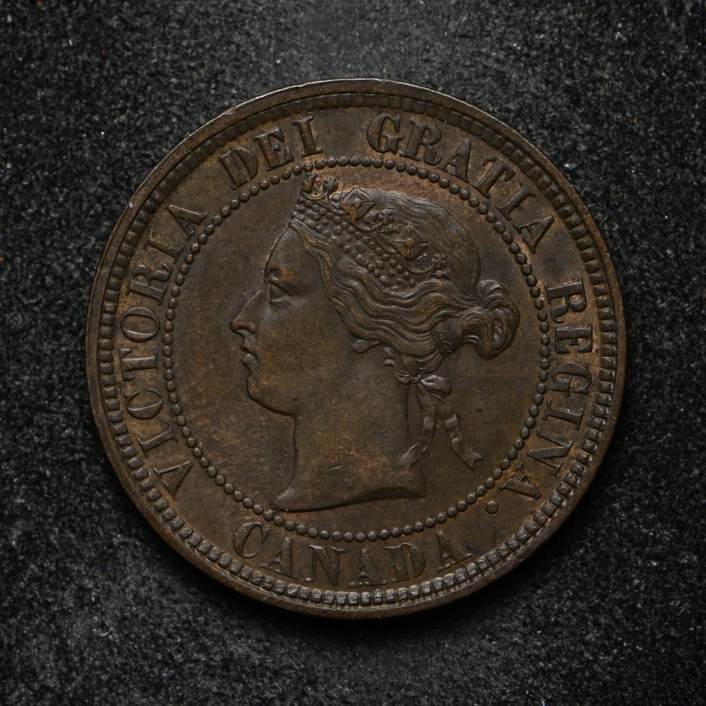 1876-H Canada Large One Cent AU Details (bb14321)