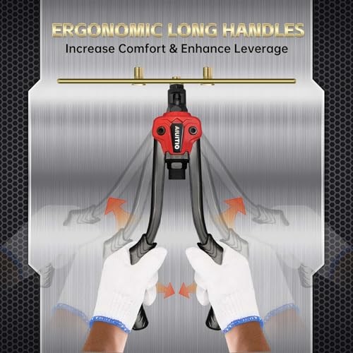 Rivet Nut Tool with a Step Drill Bit & 90 Rivnuts, 13" Heavy Duty Rivnut Tool