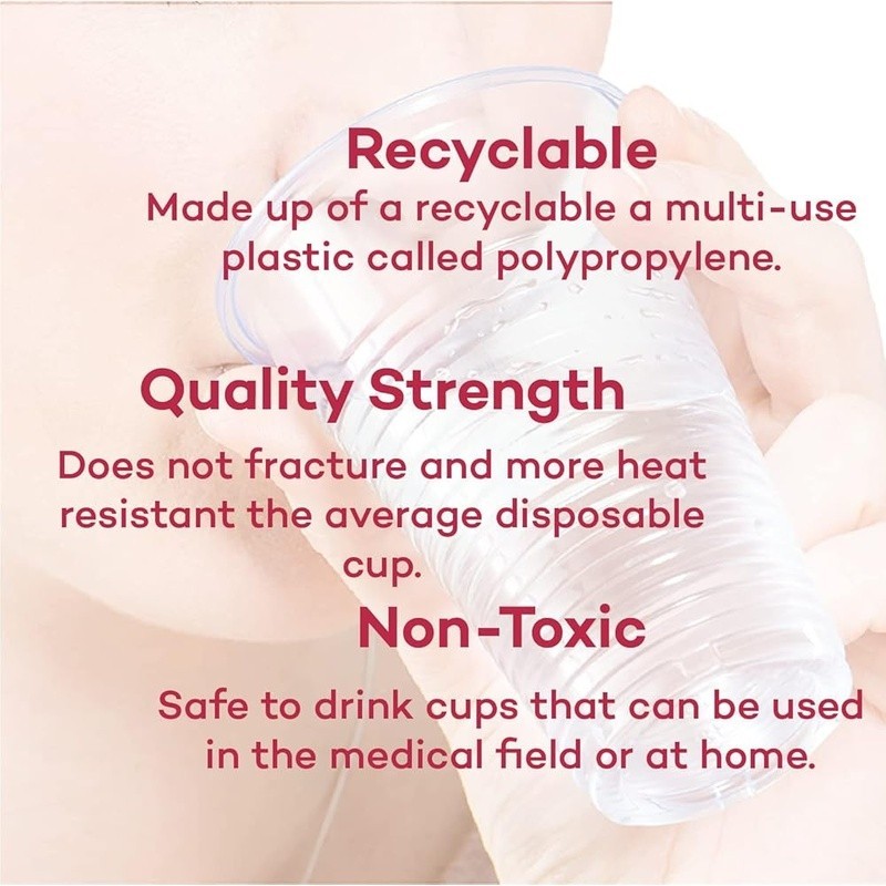 Disposable Clear Cups Professional Quality Multi-Use Bulk Pack Hygienic Solution