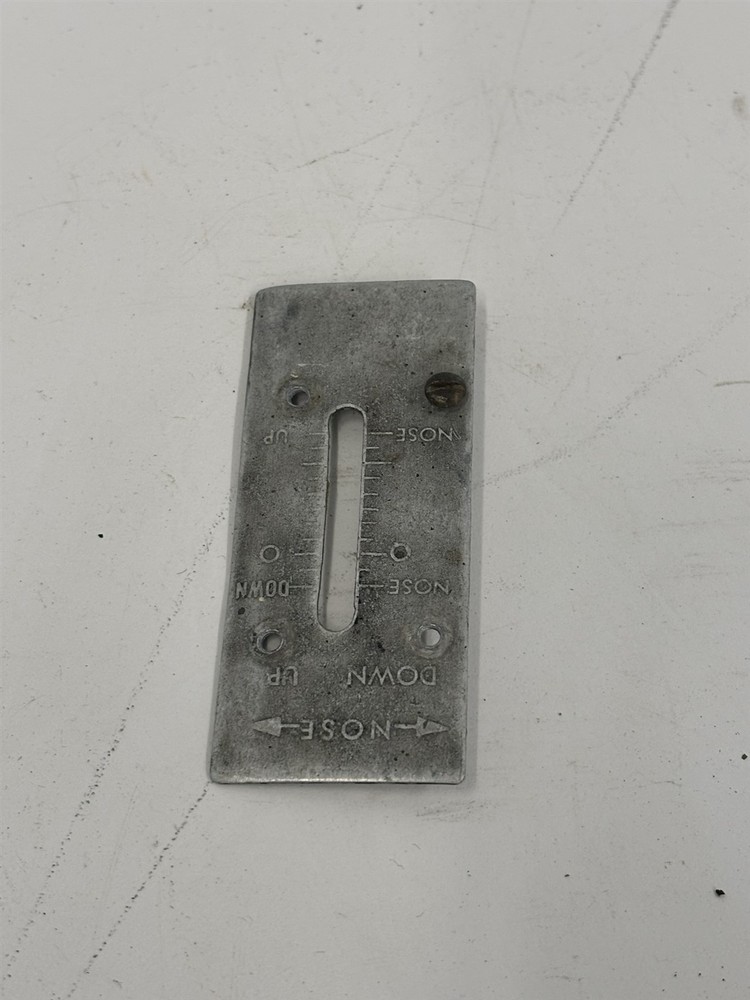 Luscombe Model 8 Trim Tab Indicator Plate 185009