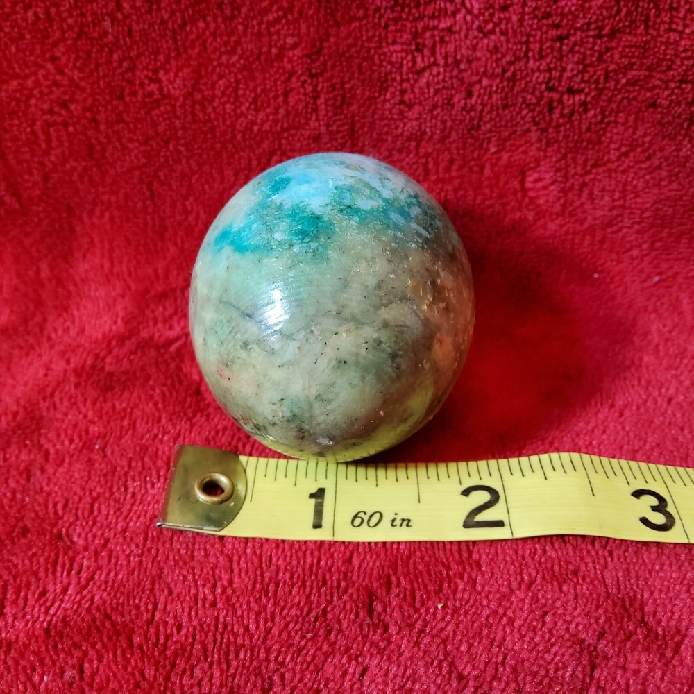Vintage Green Blue Granite Marble Stone Egg