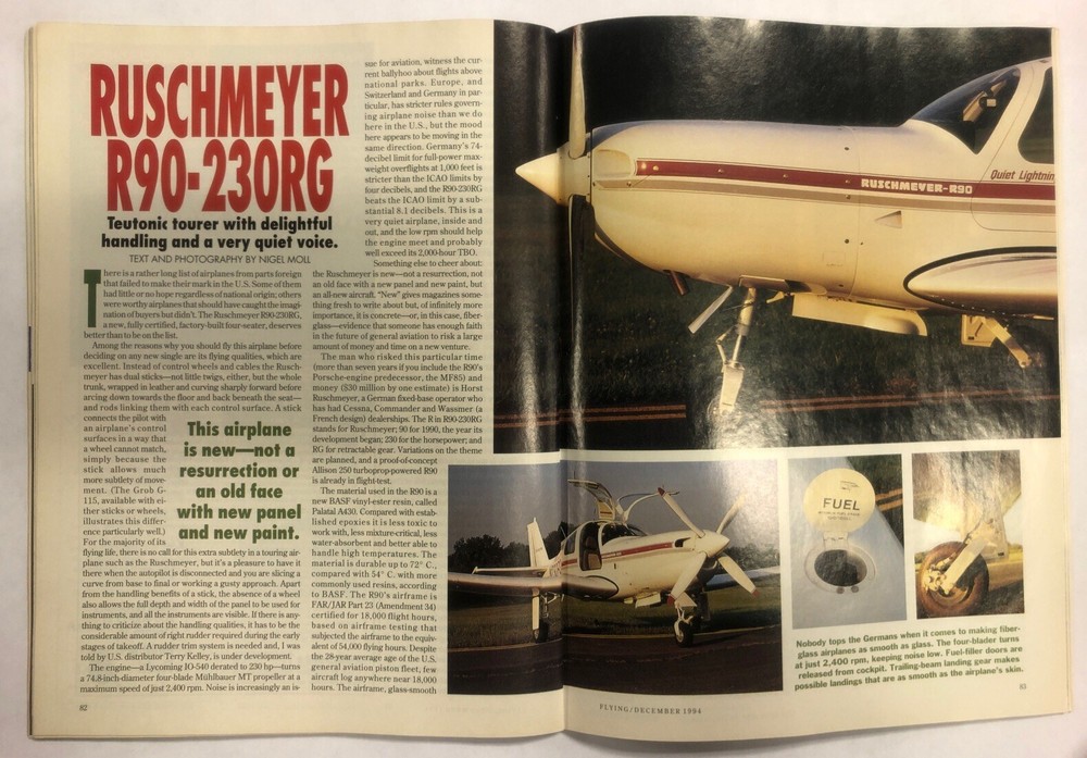 Nine 1994 Issues of Flying Magazine