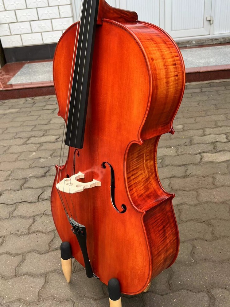 Stradivari model solid wood Cello 4/4,with hard case, Strong Deep Sound #15938