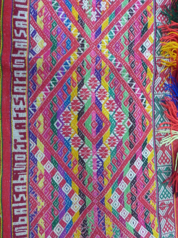 Peruvian Andean Textile - Handmade Aguayo Poncho