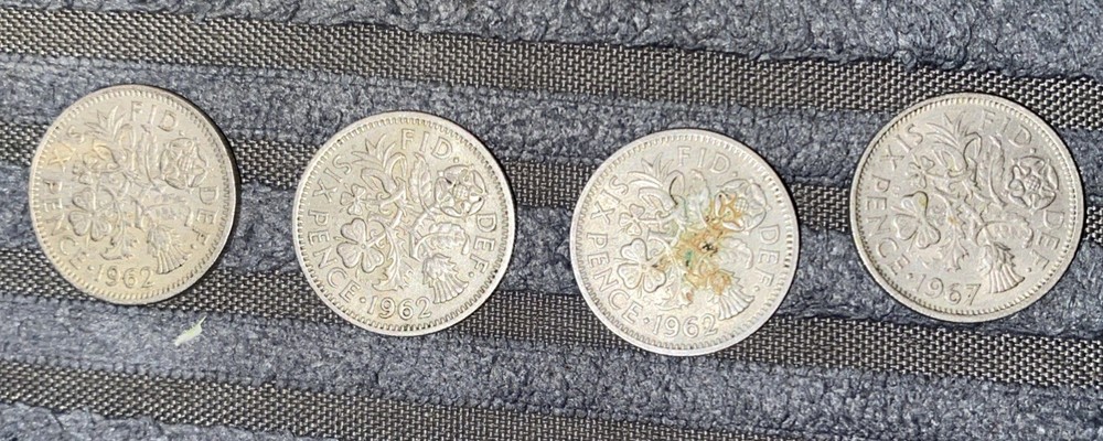 UK Six Pence Coins Mixed Dates