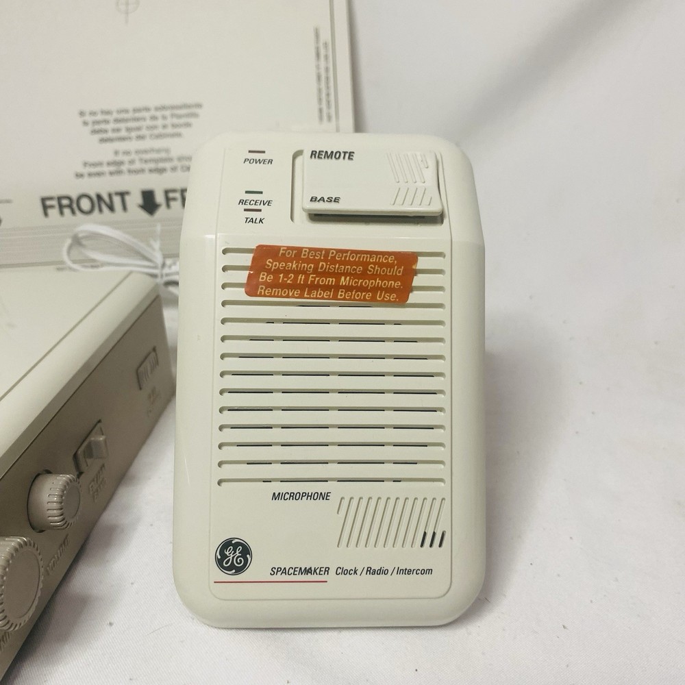 GE Spacemaker 7-4295 & 7-4296 Accessory Remote Unit W/ Wireless Intercom System