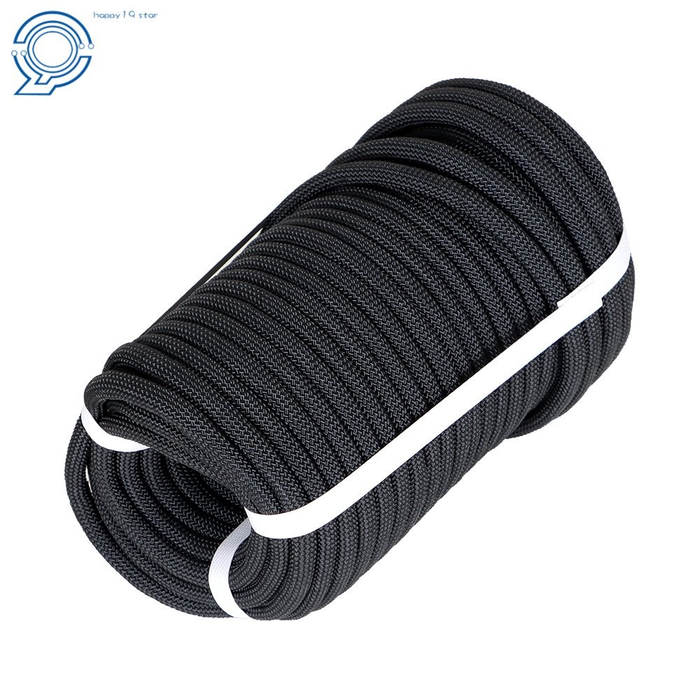 3520Lbs 3/8" × 100' Black High Strong Pulling Braided Polyest Rope  Rope