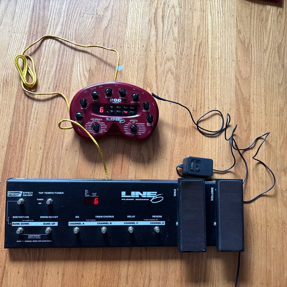Line 6 Floor Board Multi Effects and Pod 2.0 Multi Effects Pedal.