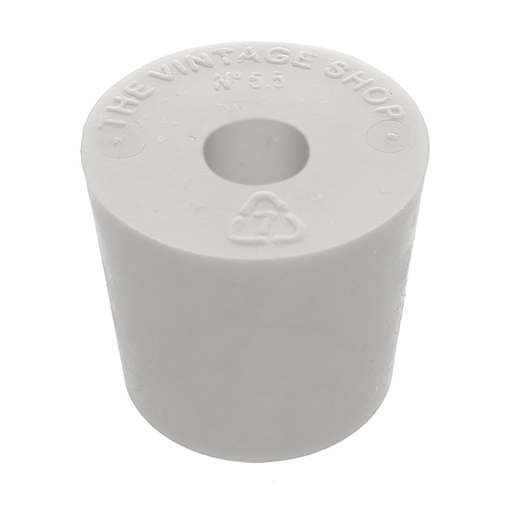 Rubber Stopper- Size 5.5- Drilled