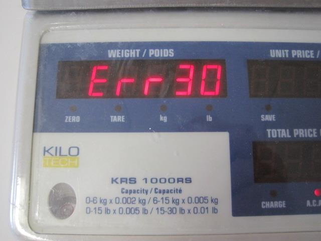 KILOTECH DOUBLE SIDED SCALE PRICE COMPUTING FOOD DELI SCALE 30 LB USED ERROR 30