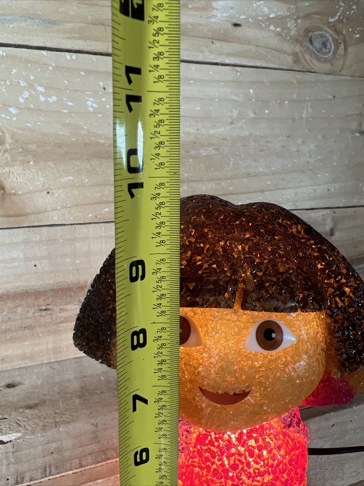 Dora The Explorer, Night Light Table Lamp Plastic Metal Spring Base 9-1/2”