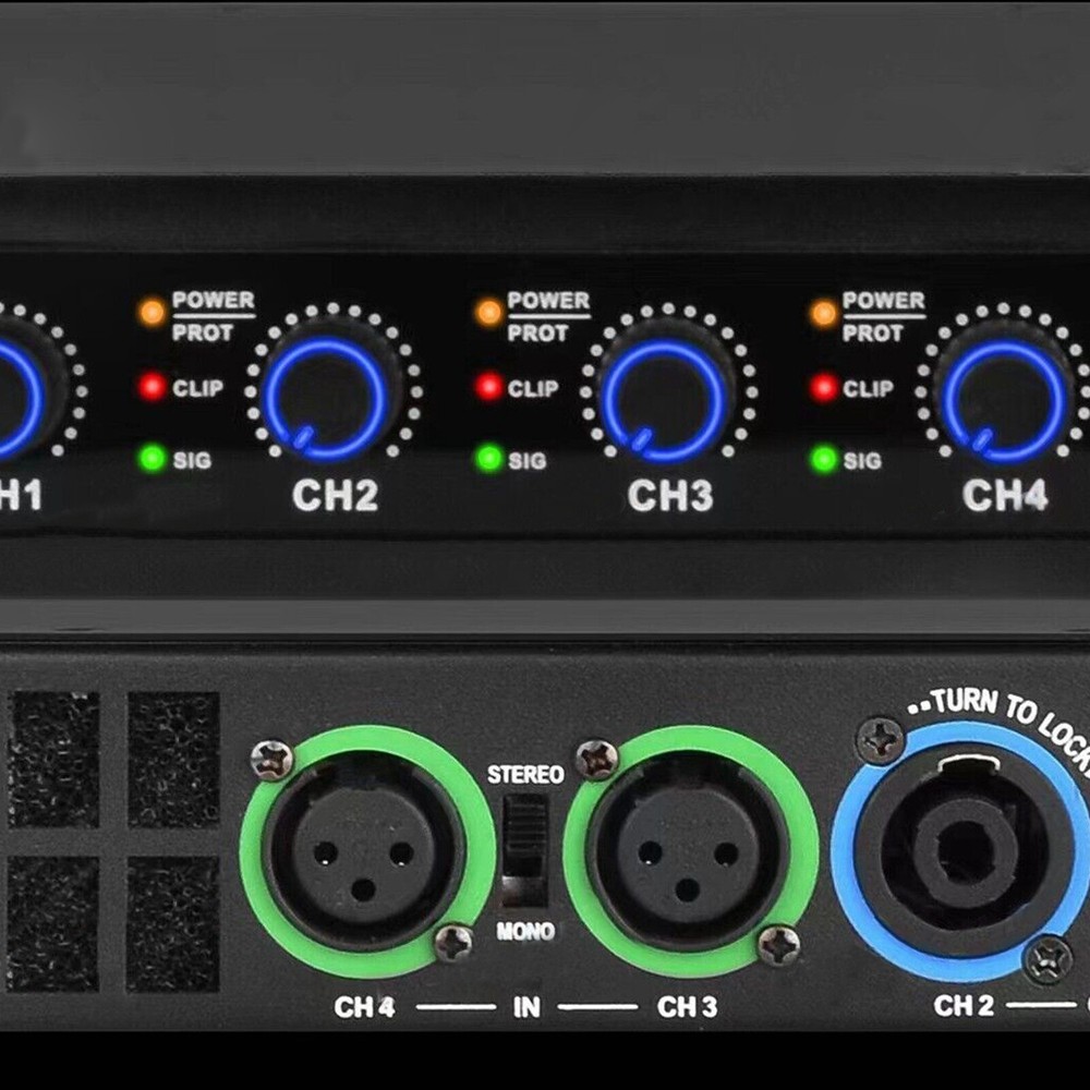 High-Tech 5200W 4-Channel Class D Digital Power Amplifier 5200 Watts PEAK Output