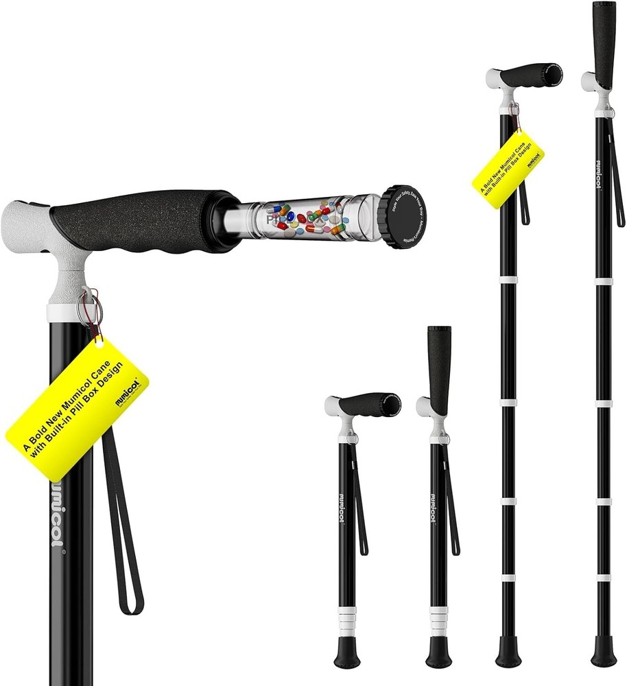 Walking Cane Aluminum Carbon Fiber Adjustable Foldable Stability Dual Modes