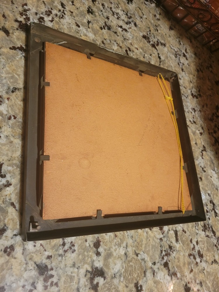 Copper Mirror Fleur-de-lis Early 1900s Square