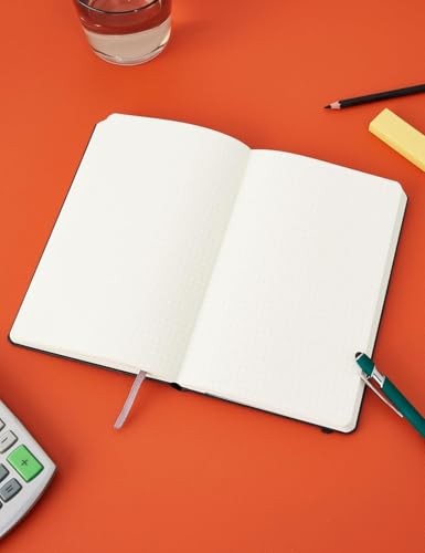 Classic Notebook, Large, Squared, Black, Hard Cover (5 x 8.25)