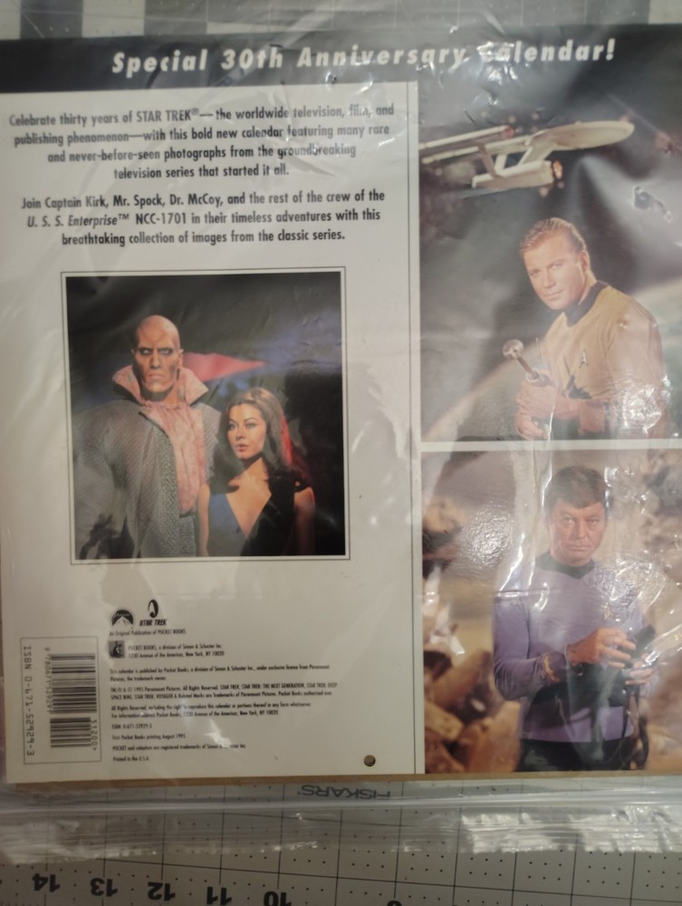 Star TREK 1996 30th Anniversary Calendar