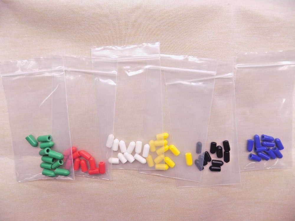 TOGGLE SWITCH BAT HANDLE CAPS, FULL SIZE, SLIP-ON,  6 COLORS, 10ea. 60pcs